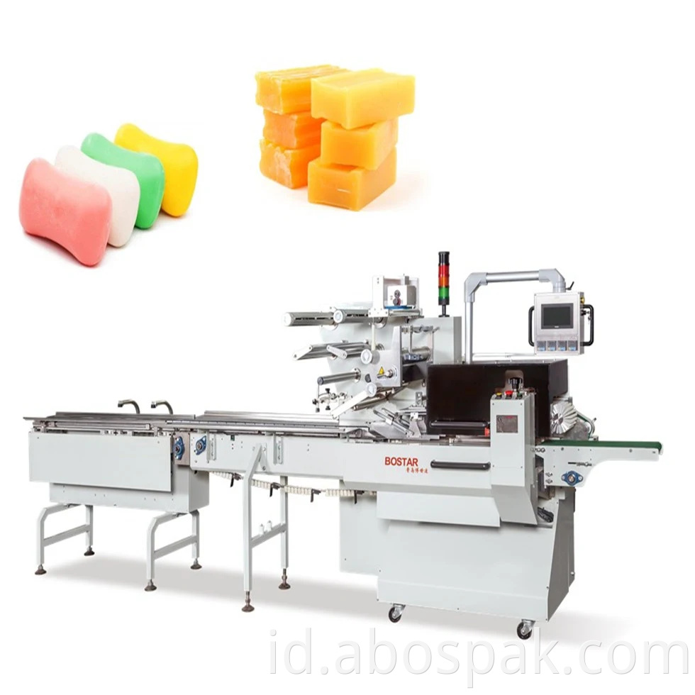 SUS 304 Automatic Flow Plasatic Bag Packing Packaging Line Machine untuk Hotel / Binatu / Sabun Cuci